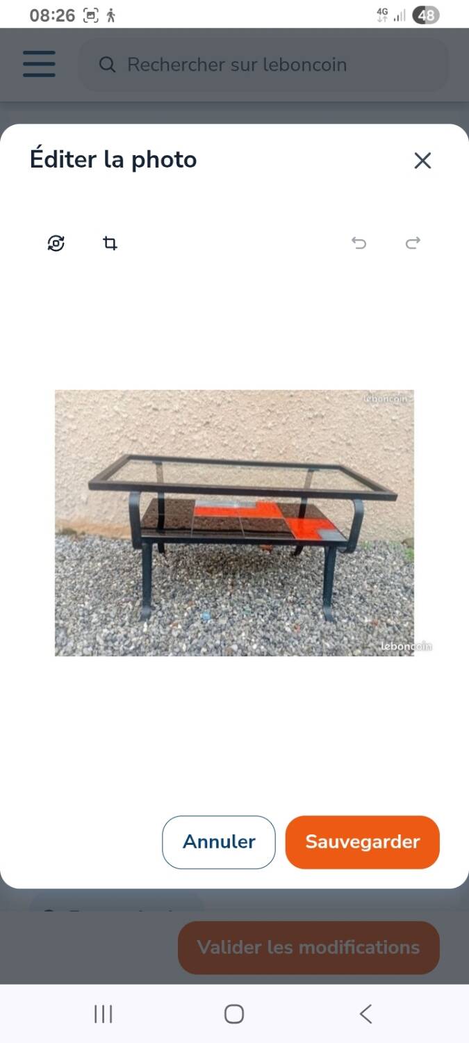 Table basse Les Frères Cloutier 1960
