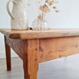 Low wooden farmhouse table - old