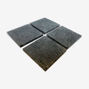 Four thick marble coasters