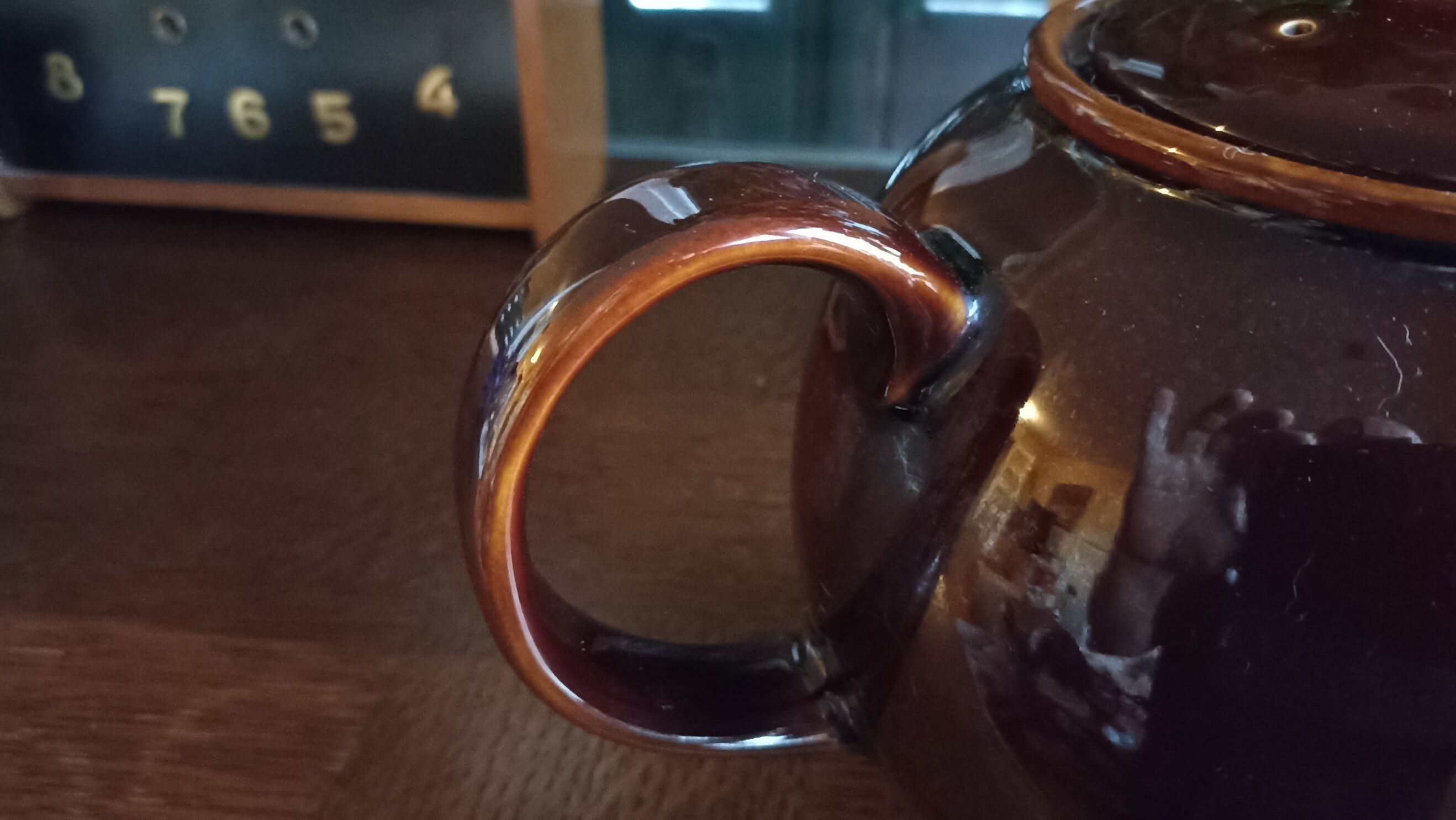 Vintage ceramic ball teapot