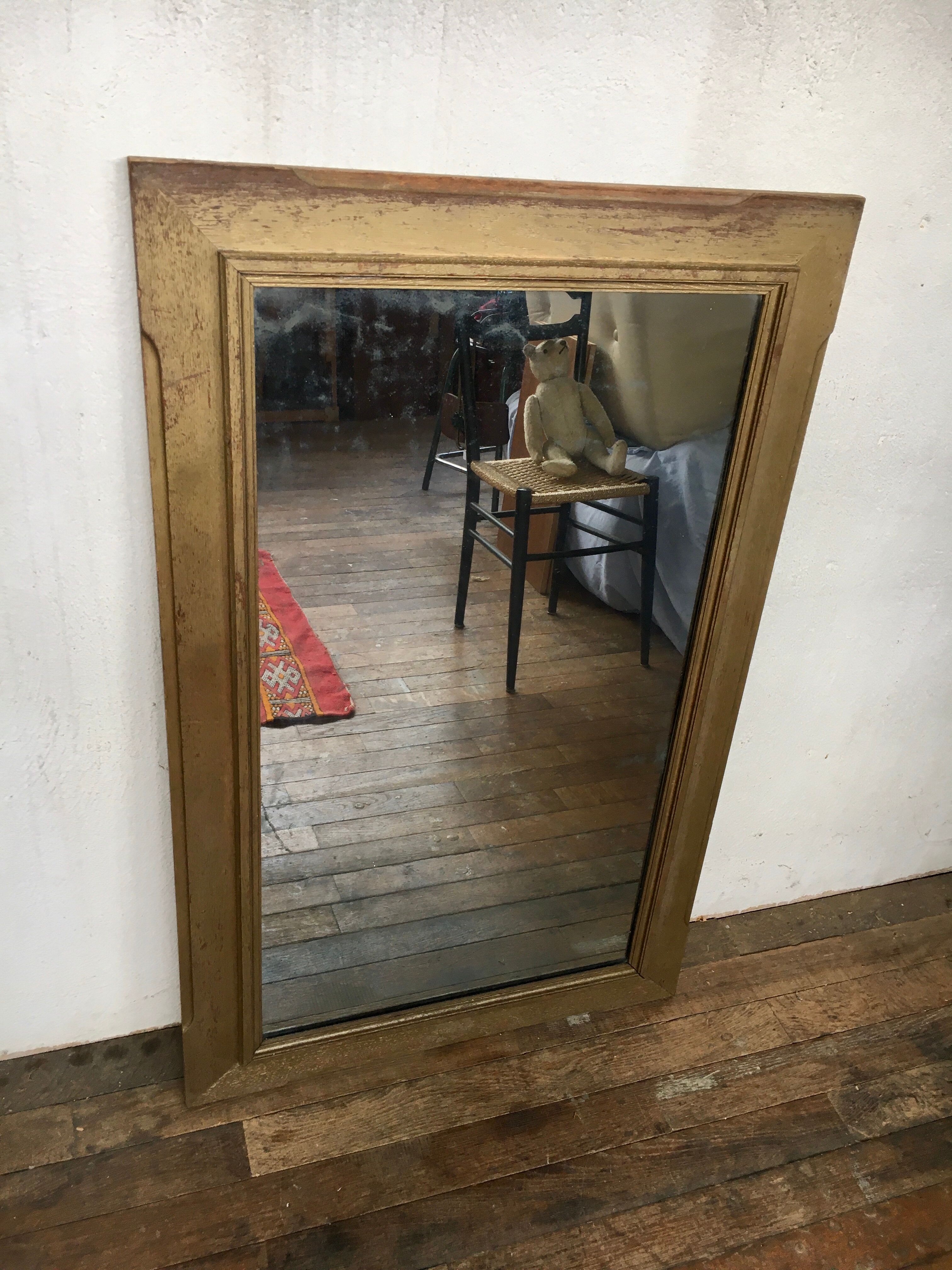 Vintage 1960 gilded wooden mirror