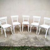 Series of 5 Baumann bistro chairs