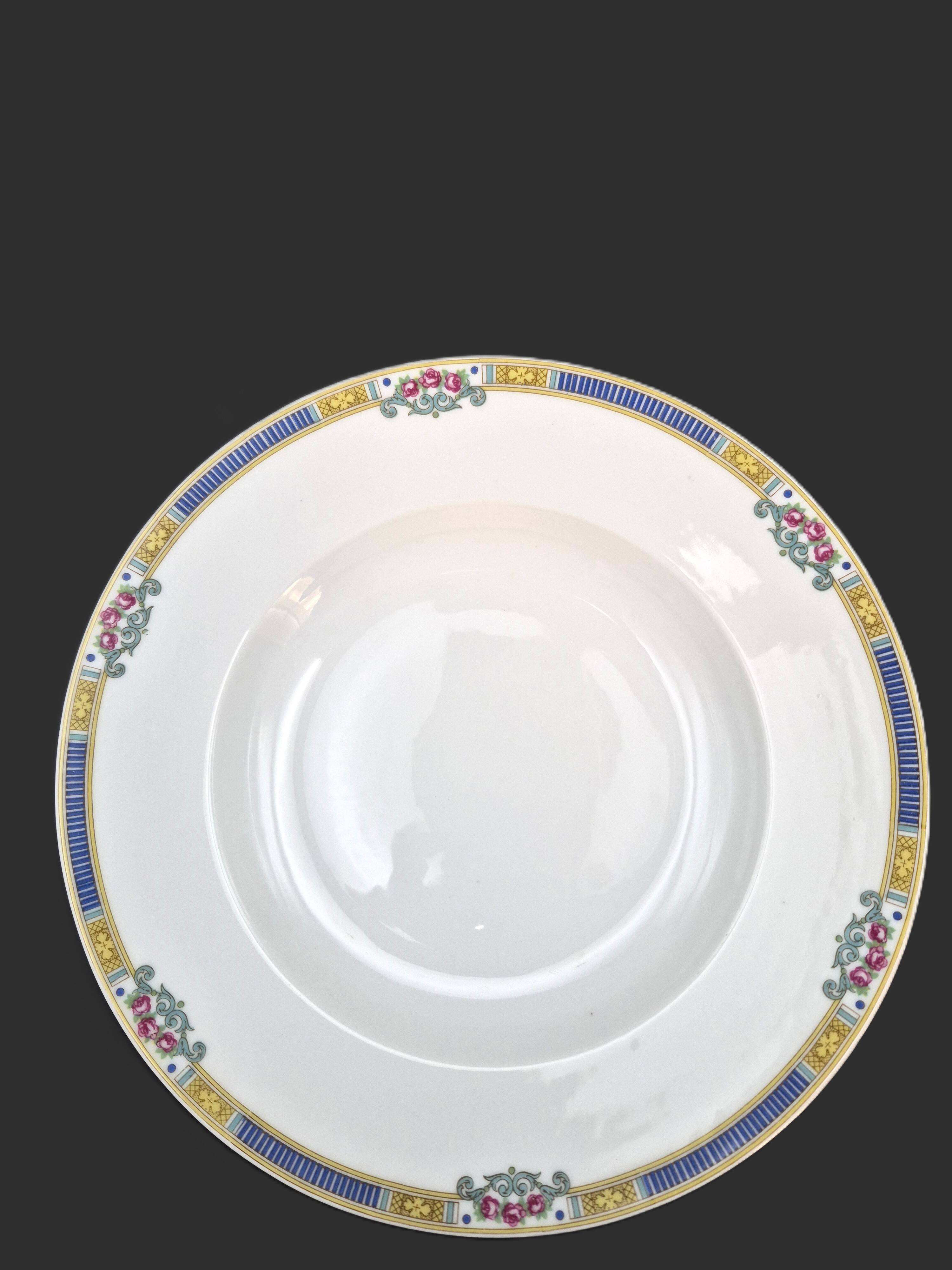Set of 6 deep plates Bernardaud Limoges – Art Deco – A715