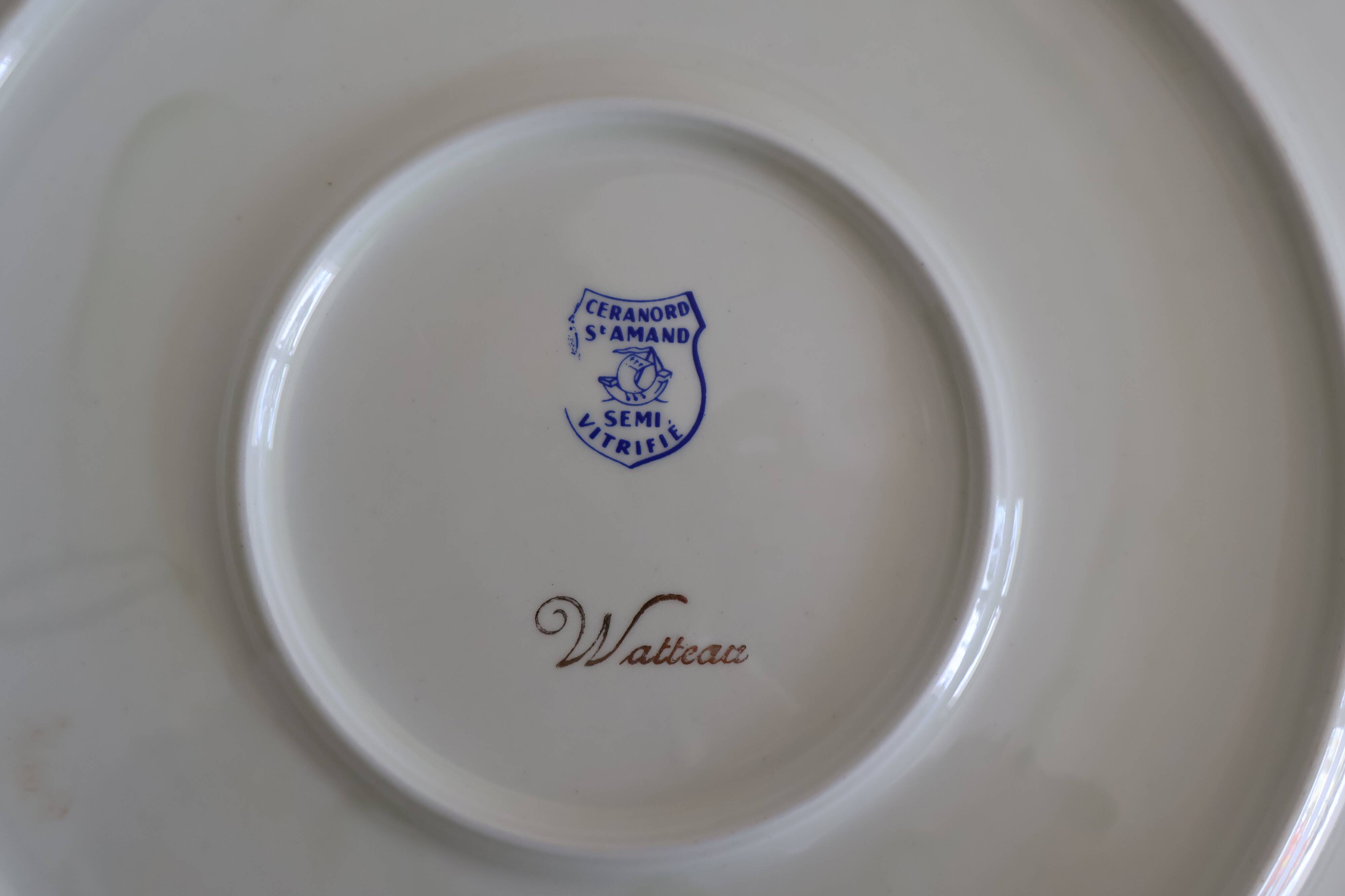 Cake dish collection Watteau St. Amand