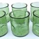 Années 1970 (lot 2) 6 verres à orangeade Verre bullé et coloré
