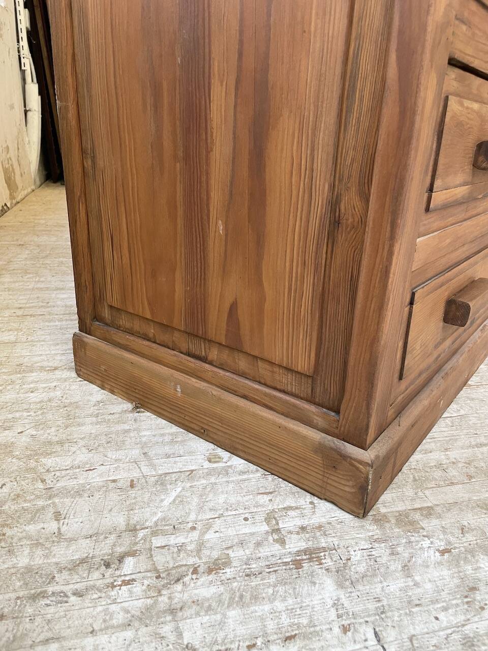 50s pitch pine haberdashery cabinet