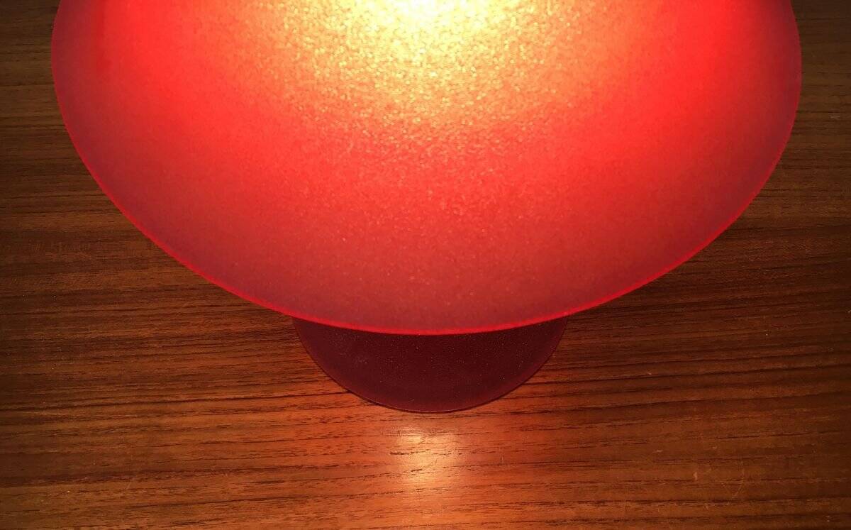 Vintage glass mushroom table lamp
