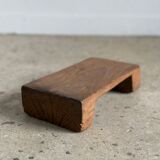 Mini Asian teak side stool blonde