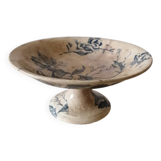 antique compote dish with floral decoration, diameter 21 cm