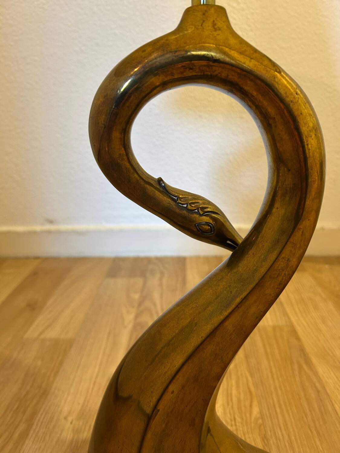 Lampe de table, sculpture cygne, par Regina, Italie 1970