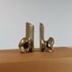 Super rare pair of brutalist brass bookends by David Marshall.