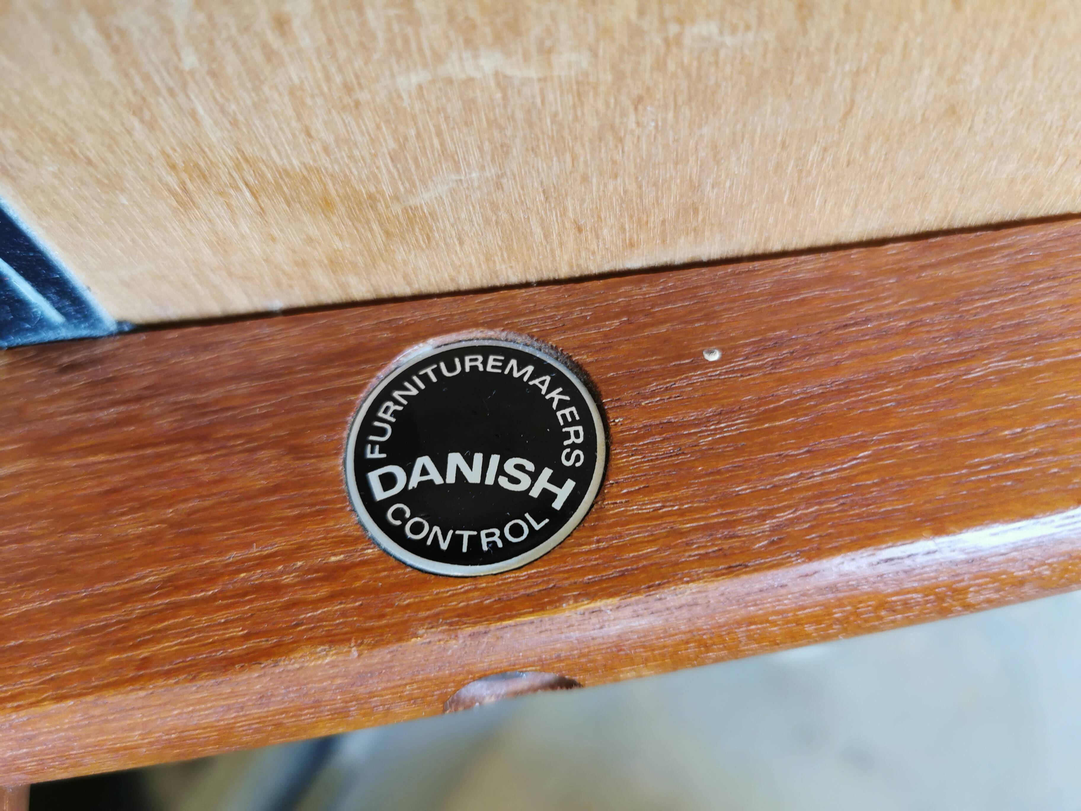 Danish Teak Footstool, Black Skai Leather, 1960s Spøttrup Design