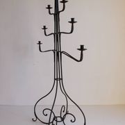 Large Wrought Iron Floor Candelabra, 1950s