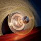 Ceiling light/wall sconce in blown bubble glass, Limburg, 1970