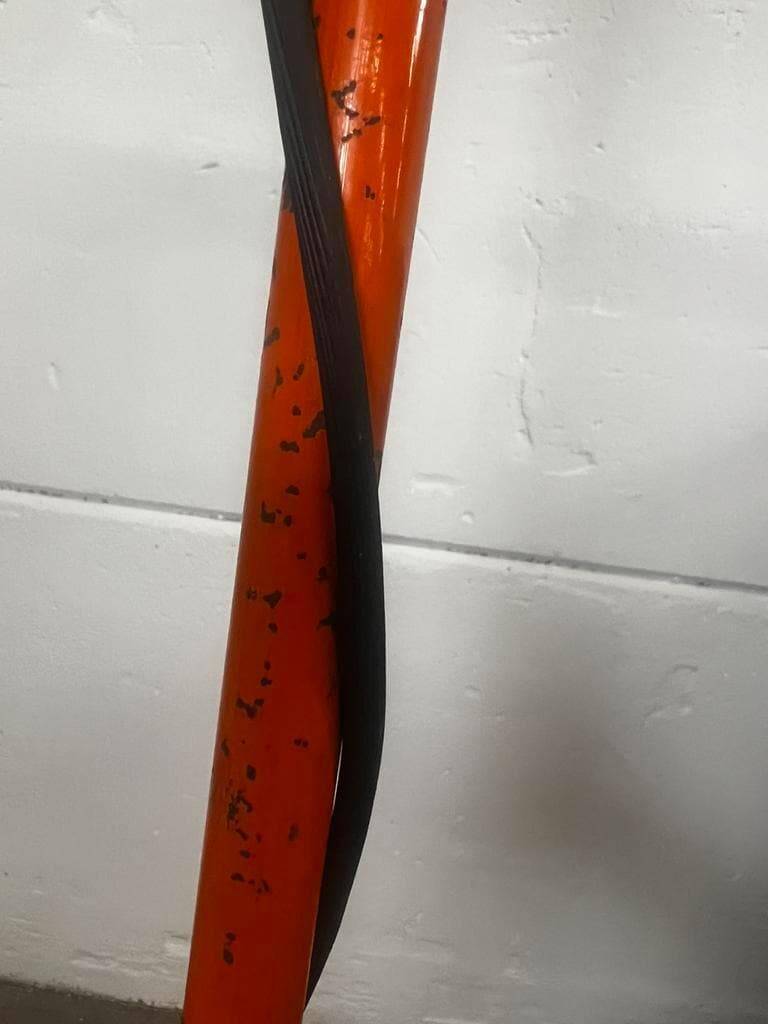 Vintage 70s floor lamp with orange trumpet base
