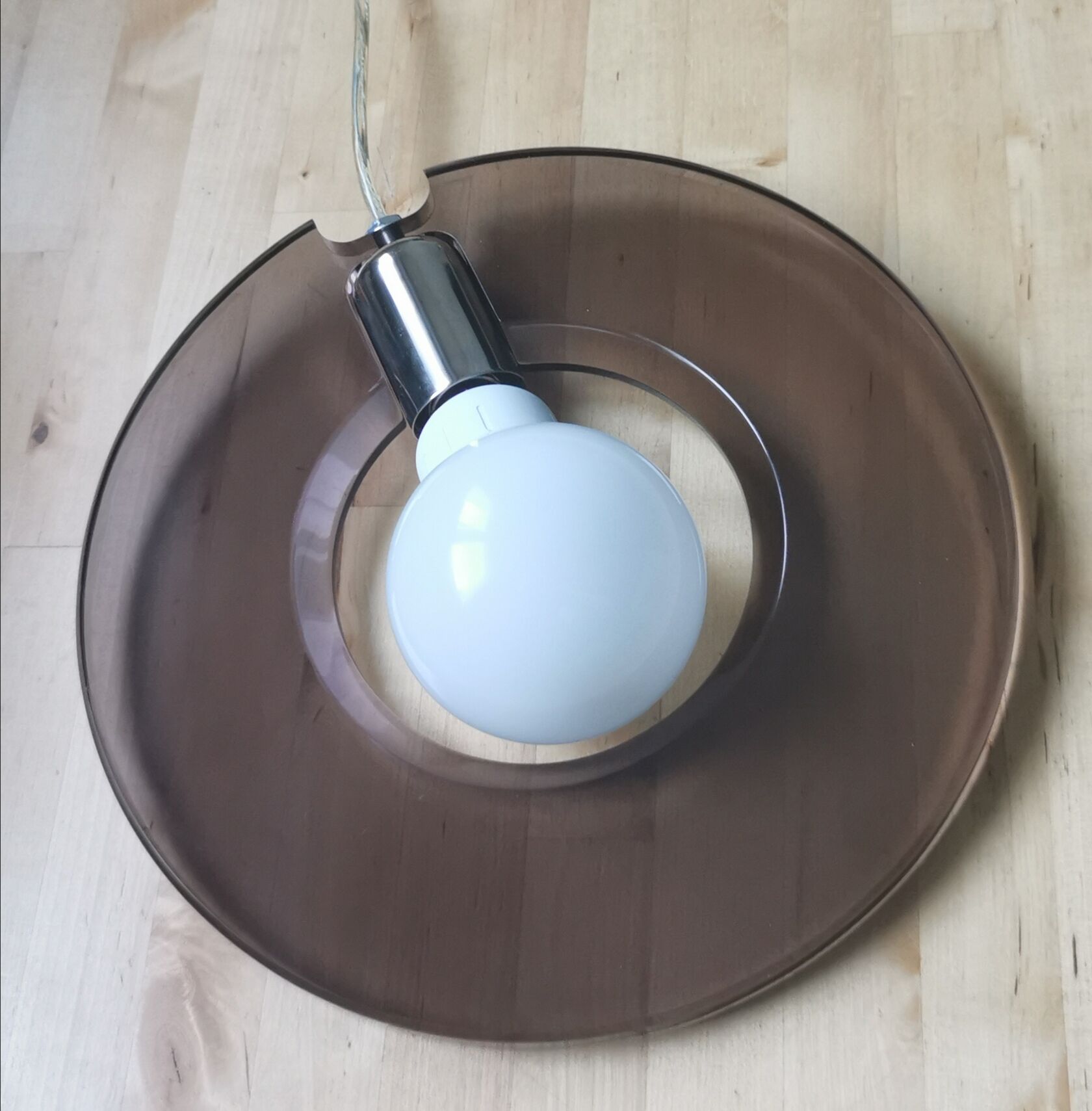 Hanging lamp ring orbit plexiglass chrome 70