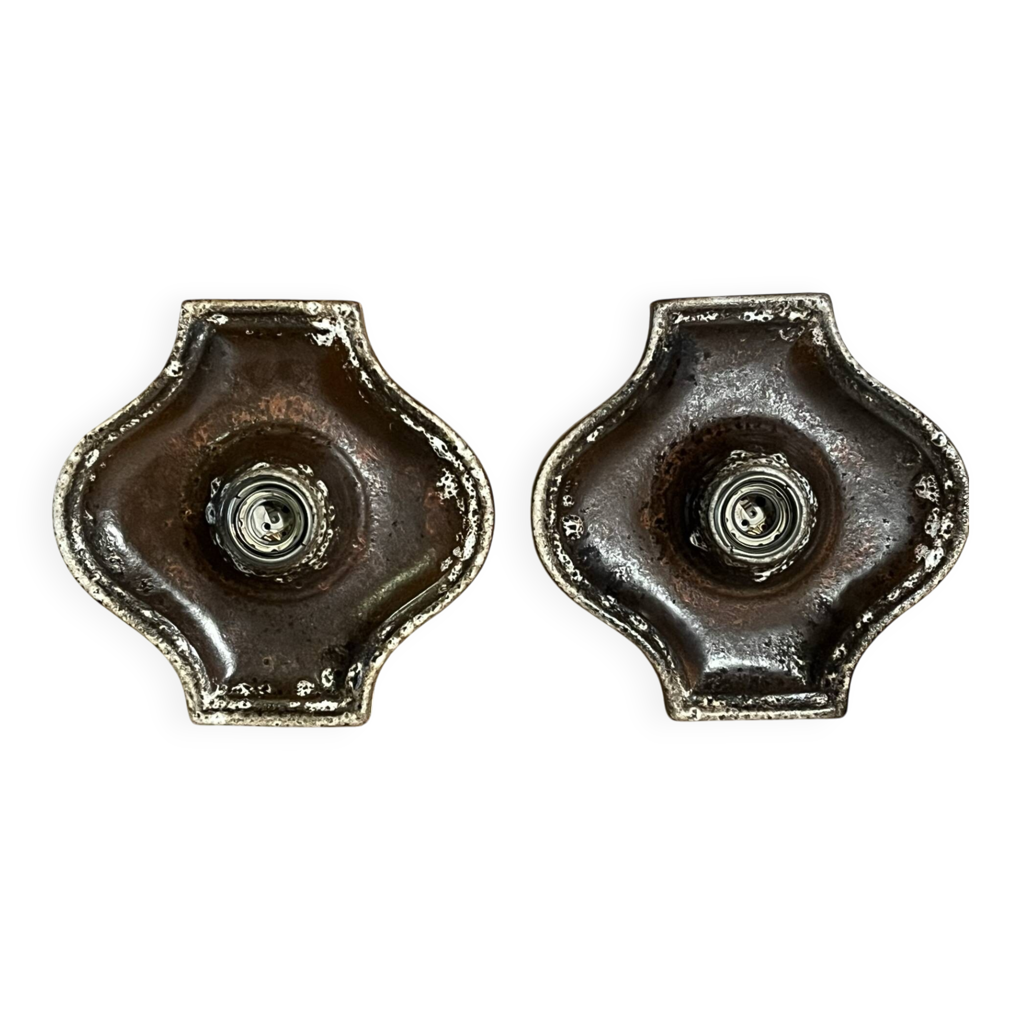 Hustadt Meuchten ceramic wall light pair