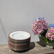 12 assiettes creuses en porcelaine doré et rouge bordeaux