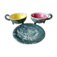 Set of 2 bowls and 1 Luc Vallauris ceramic plate from the 60s