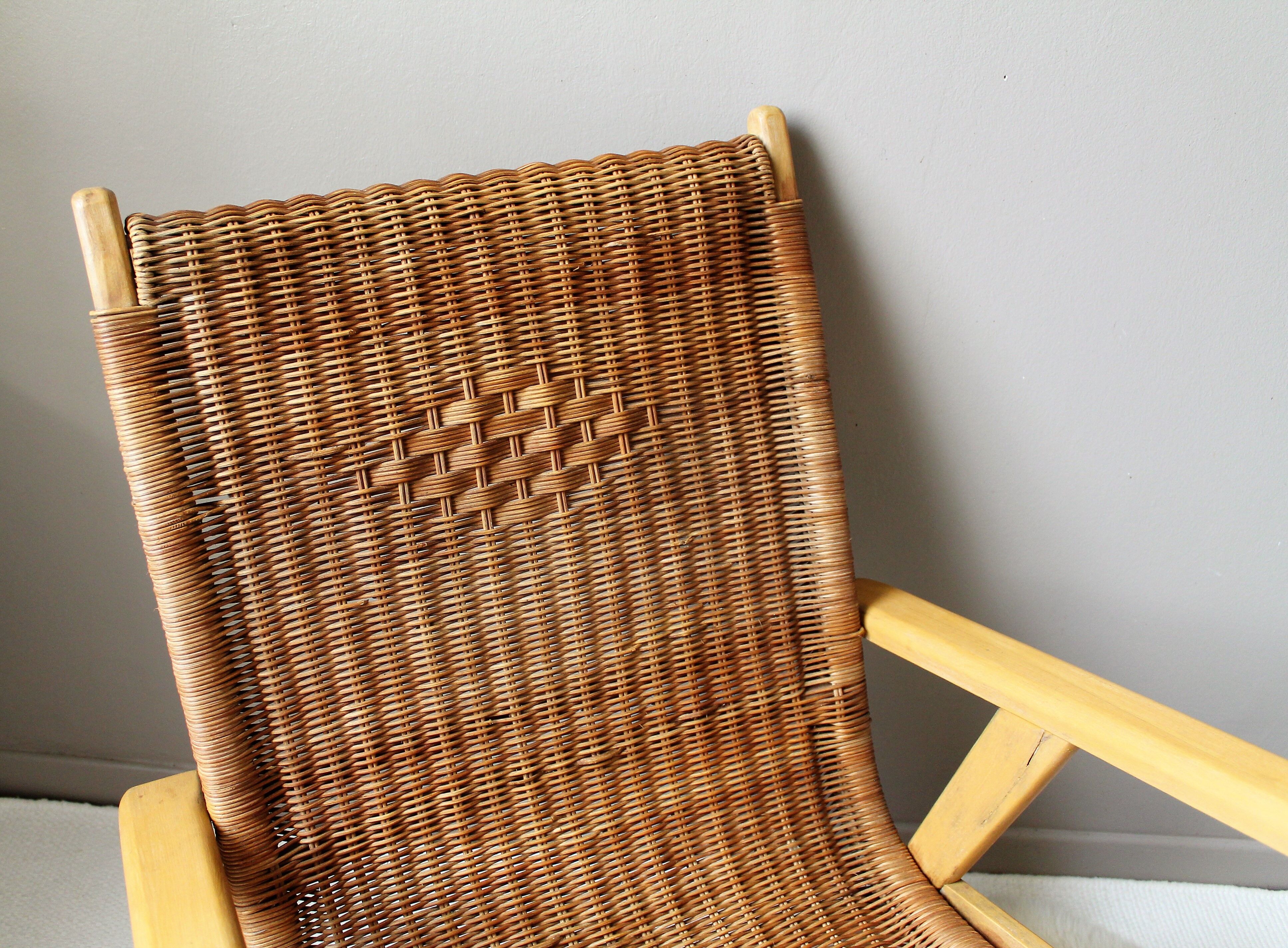 Vintage rattan armchair