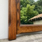 Rectangular wooden mirror