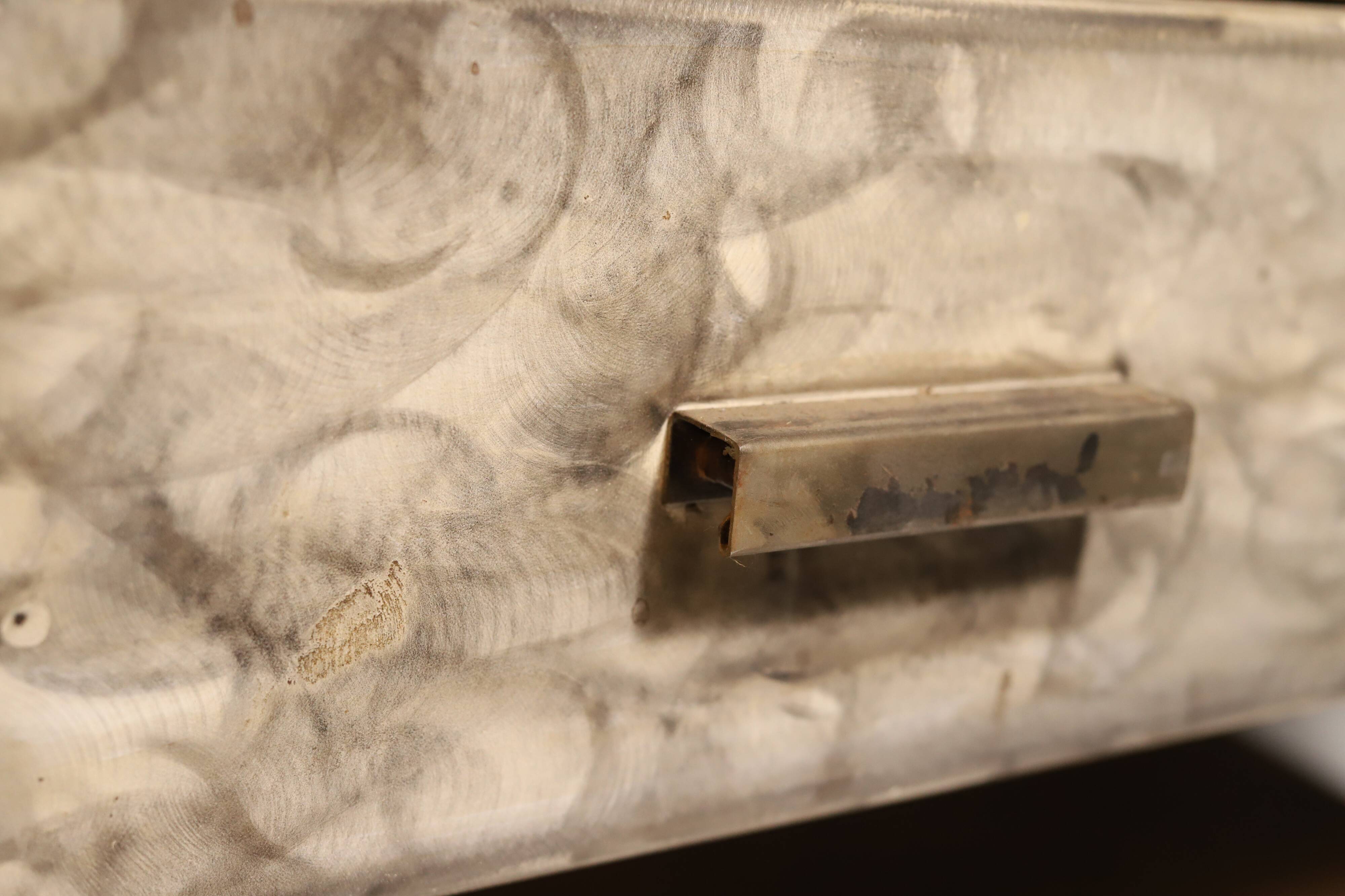 Industrial iron kitchen table from the 1950s, Czechoslovakia