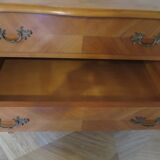 Commode 3 tiroirs style Louis XV en bois massif