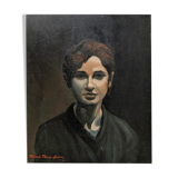 "Avant"  portrait of a woman by Manon Pana-Kairi oil on canvas