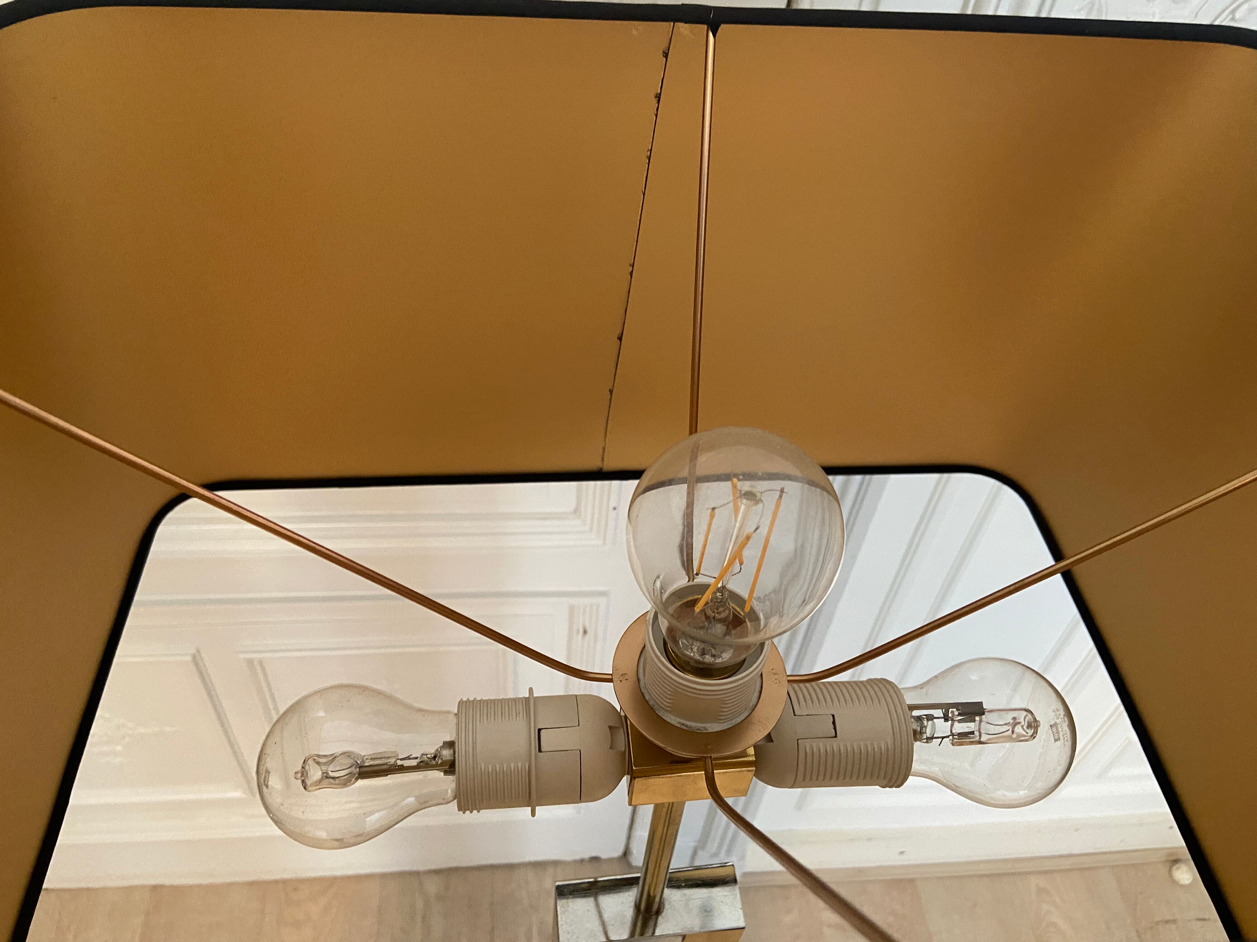 Chrome and gold lamp, Italy, 1970