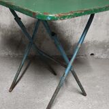 Painted metal folding table