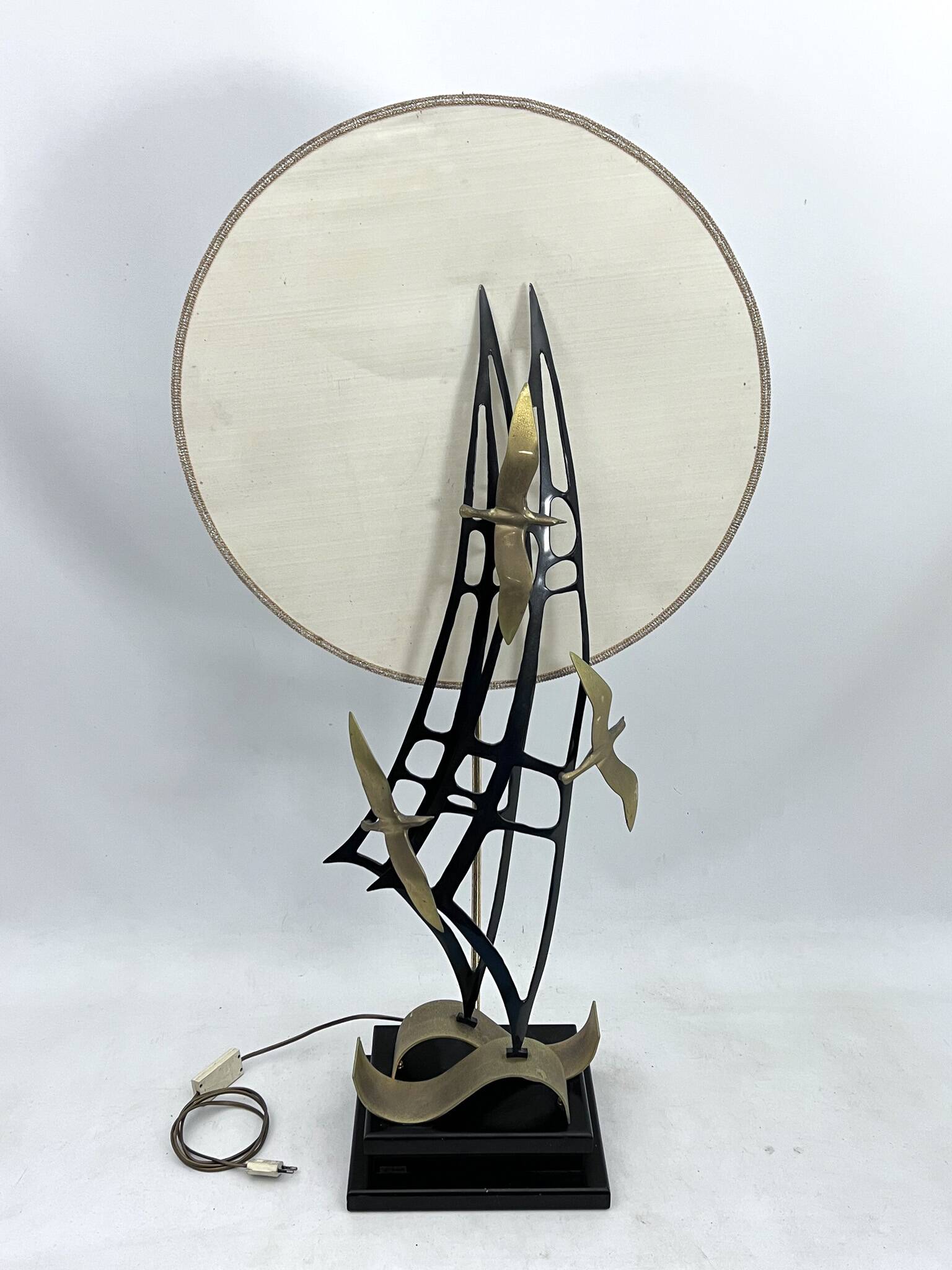 Lanciotto Galeotti, Midcentury Gold-Plated Italian Lamp by L'Originale, 197