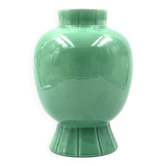 Paul Millet, vase Art Déco en céramique verte, Sèvres, France, années 1930