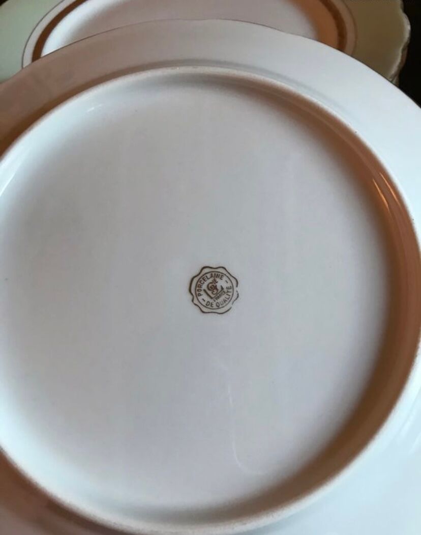 Lots plates French porcelain LJ Cie