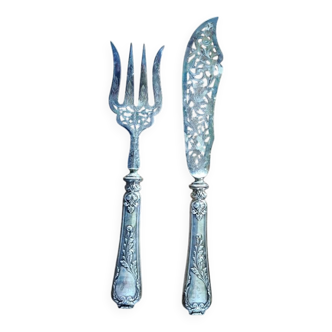 950°/°° solid silver fish serving cutlery