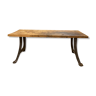 Table en bois et fonte