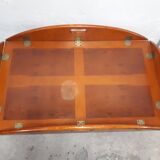 Wooden coffee table removable oval board nautical style