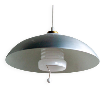 Nordiska Kompaniet adjustable pendant lamp, aluminium and porcelain, 1950