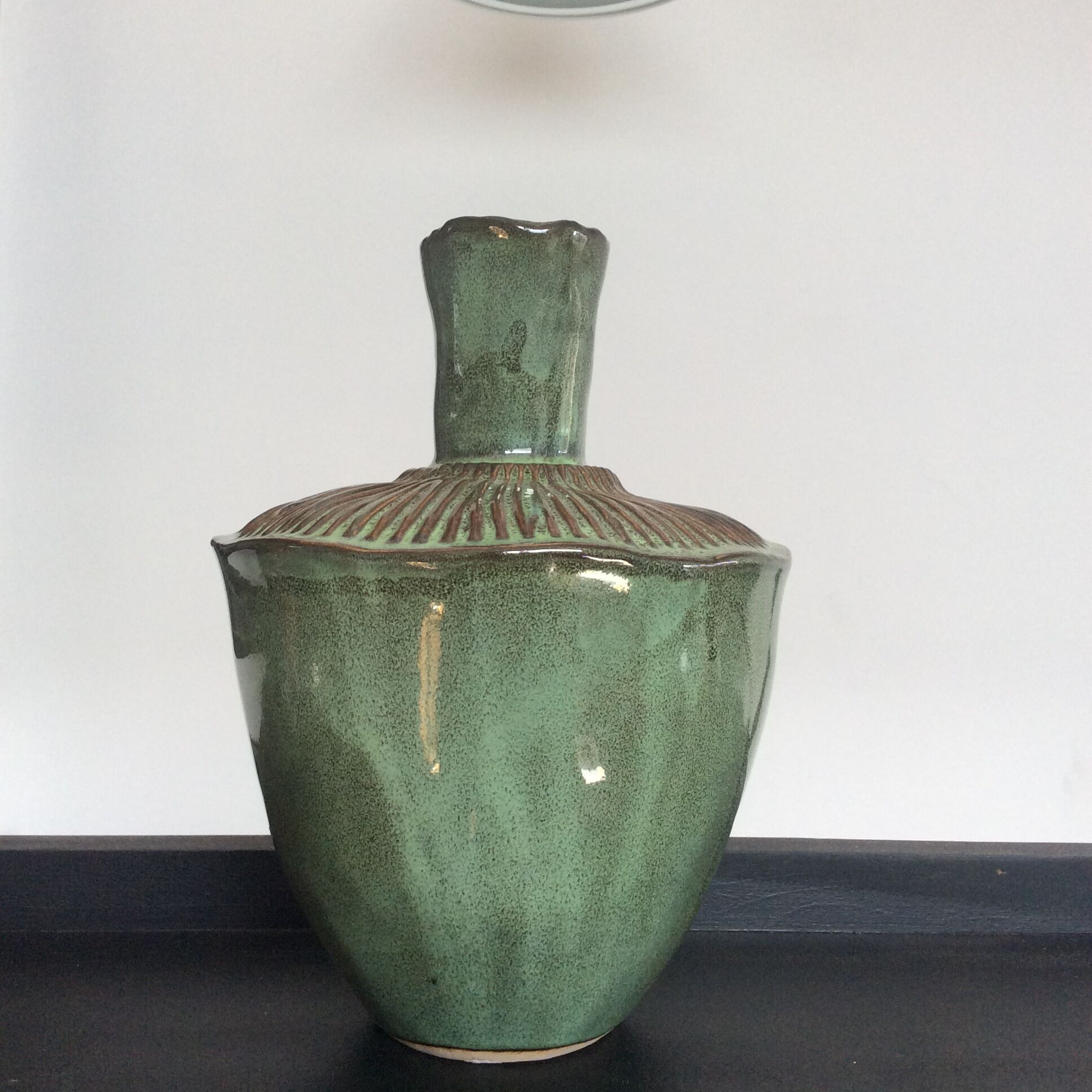 Vintage  enamelled ceramic vase 1970