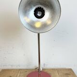 Vintage red east german table lamp from aka leuchten, 1970s