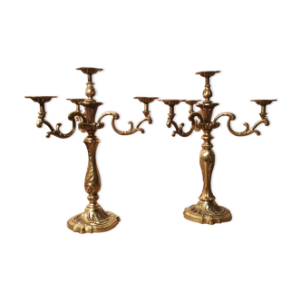 Pair of golden candlesticks