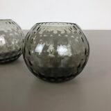 Vintage 1960s Set of 2 Turmalin Vases by Wilhelm Wagenfeld for WMF attrib., Germany BAUHAUS