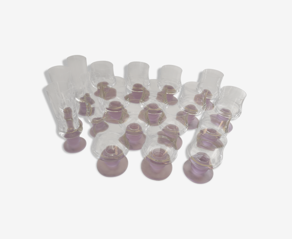 Ensemble de 18 verres vintage 70 Murano