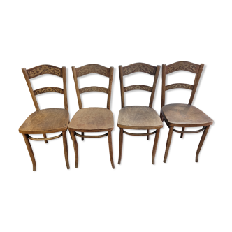 4 antique bistro chairs