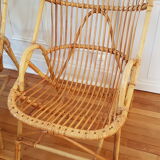 Pair of rattan armchairs