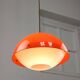 Italian space age orange plexiglass pendant lamp, 1970s