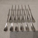 6 silver-plated lobster picks by Christofle, Perles pattern