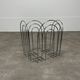 Postmodern magazine rack 80s chrome metal vintage memphis