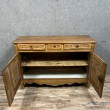 Louis XV period Bressan sideboard in walnut and elm burl, 18th century