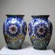 A pair of large decorative vases by Carla Holland, Gouda decoration, circa 1930-40.