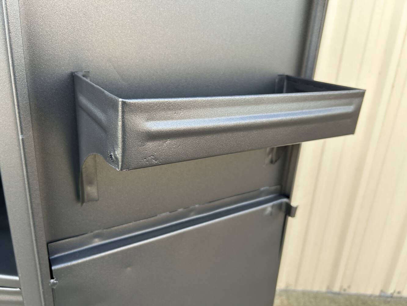 Metal kitchen cabinet, ball handles, 1950s